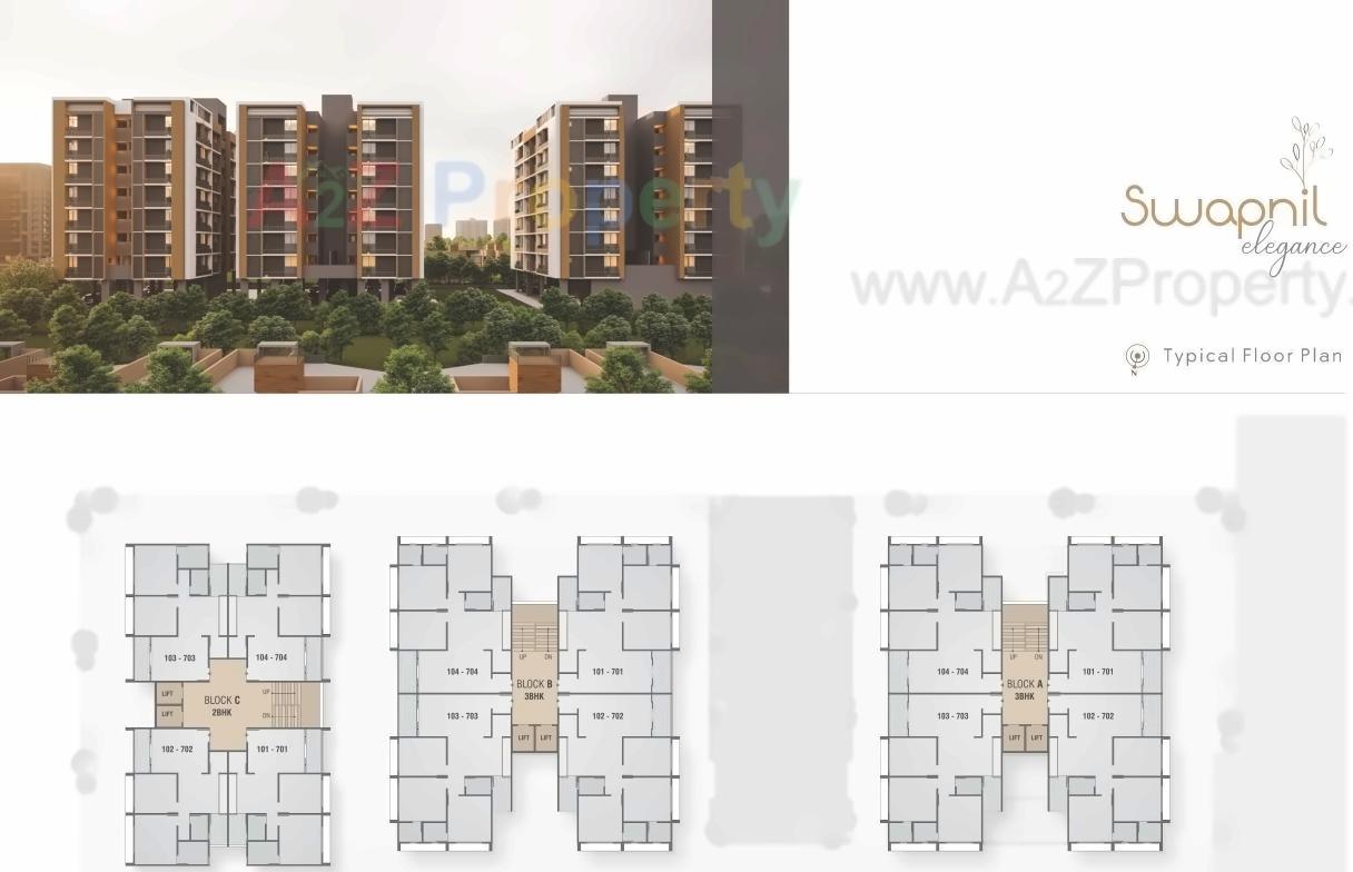 Layout of real estate project Swapnil Elegance located at Hanspura, Ahmedabad, Gujarat