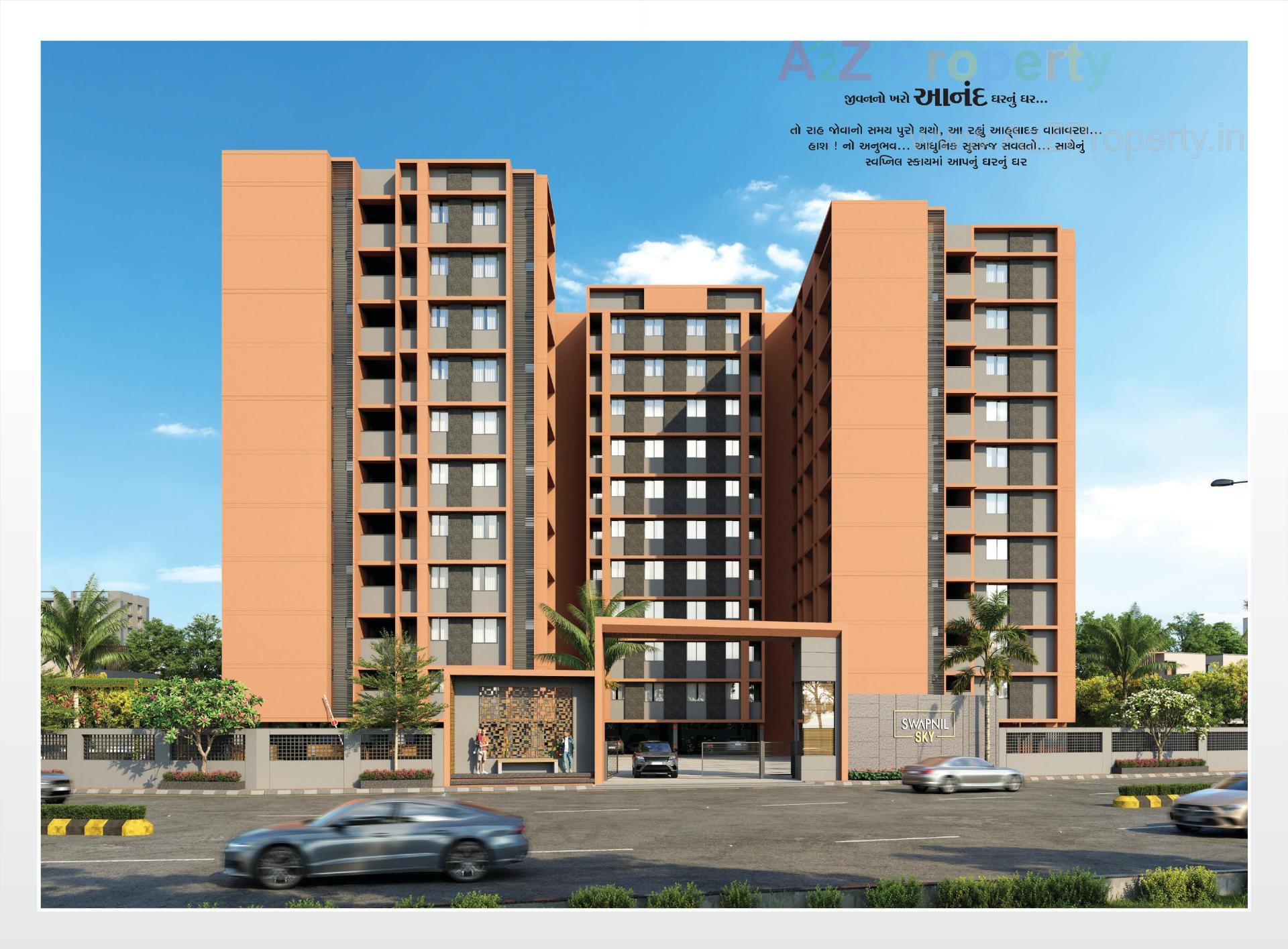 3D Elevation of real estate project Swapnil Sky located at Hanspura, Ahmedabad, Gujarat