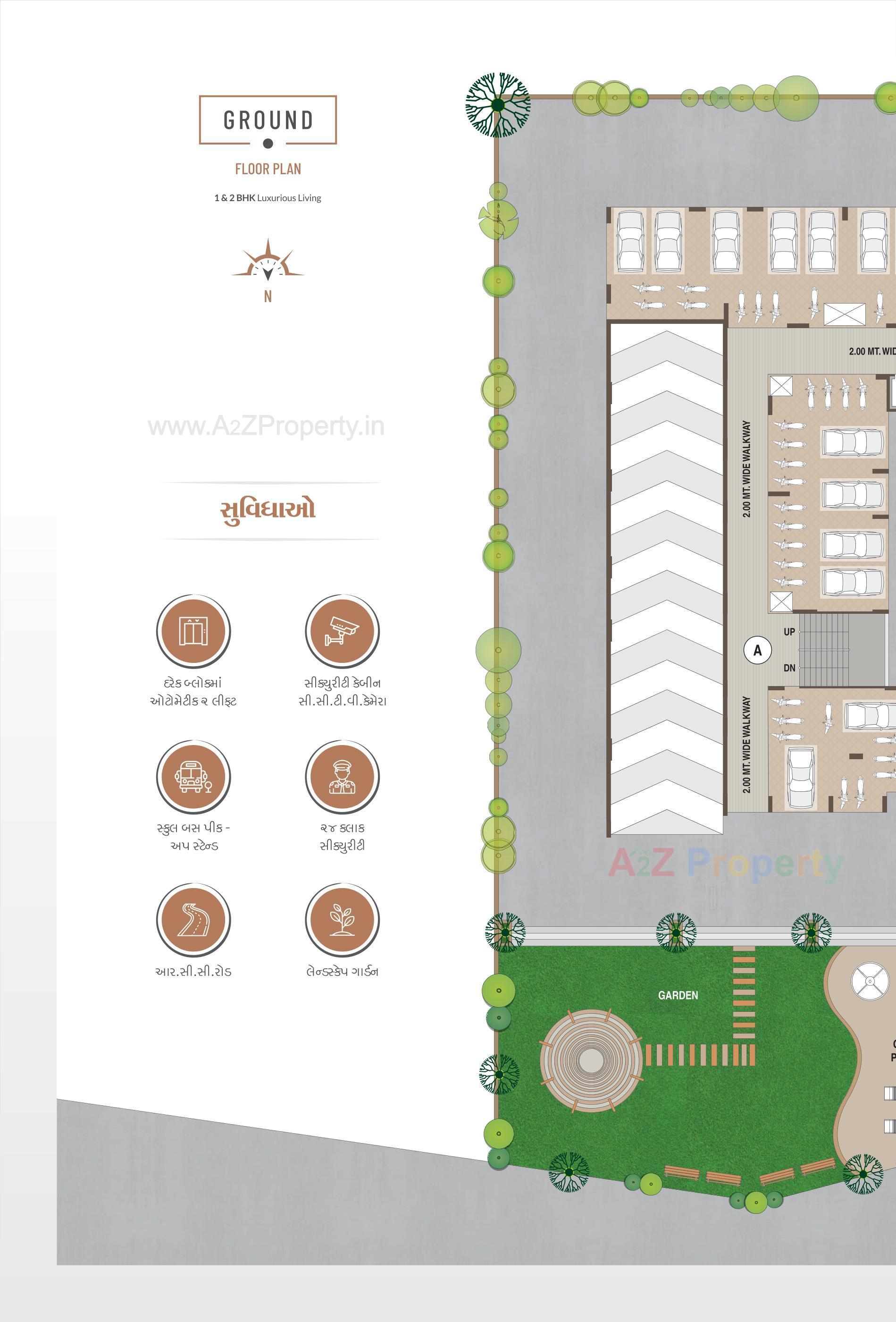 Layout of real estate project Swapnil Sky located at Hanspura, Ahmedabad, Gujarat