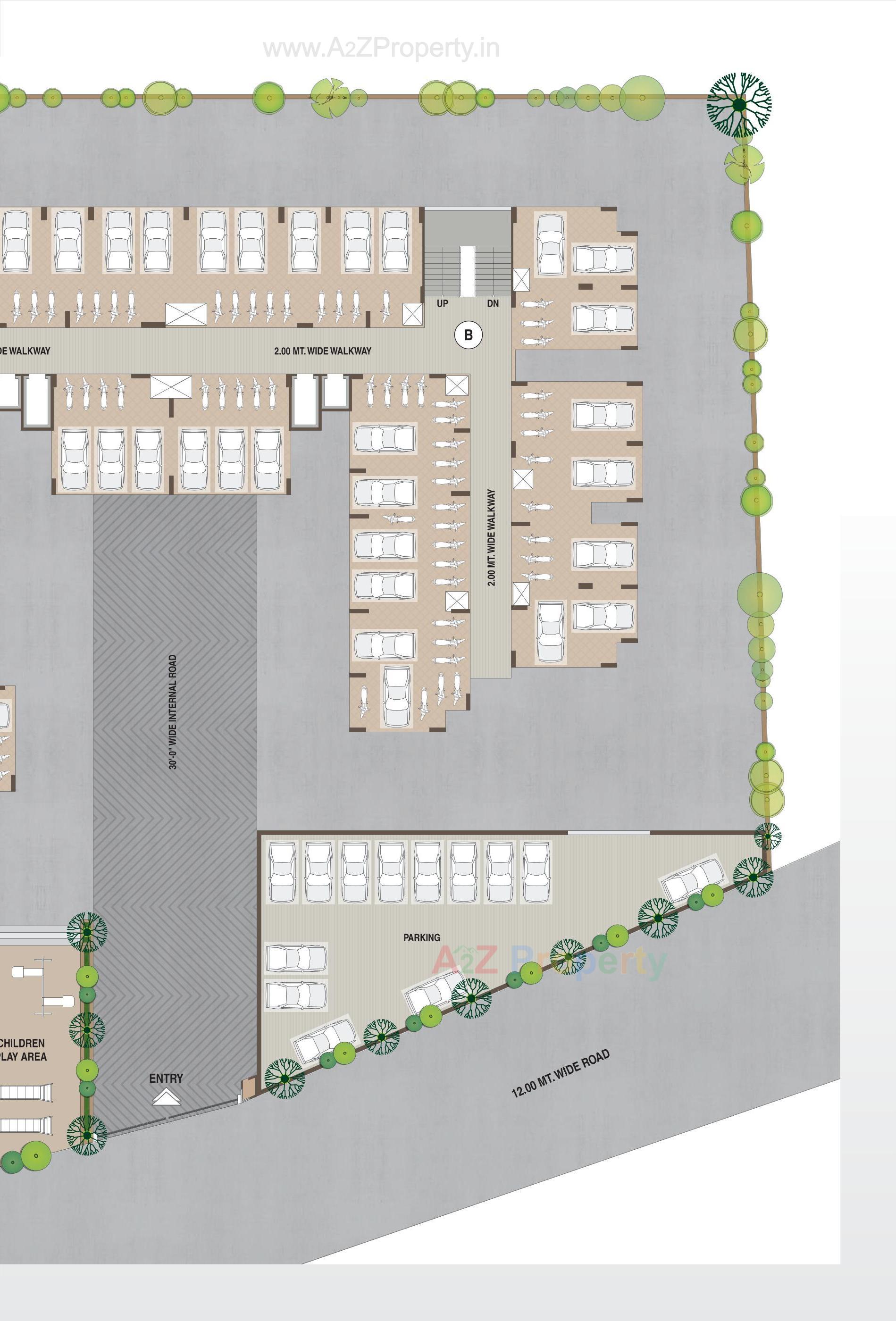 Layout of real estate project Swapnil Sky located at Hanspura, Ahmedabad, Gujarat