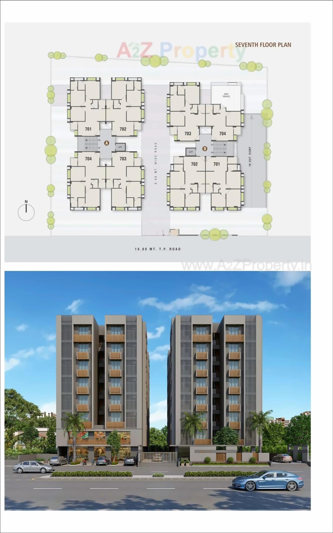 Layout of real estate project Swara 70 located at Ranip, Ahmedabad, Gujarat