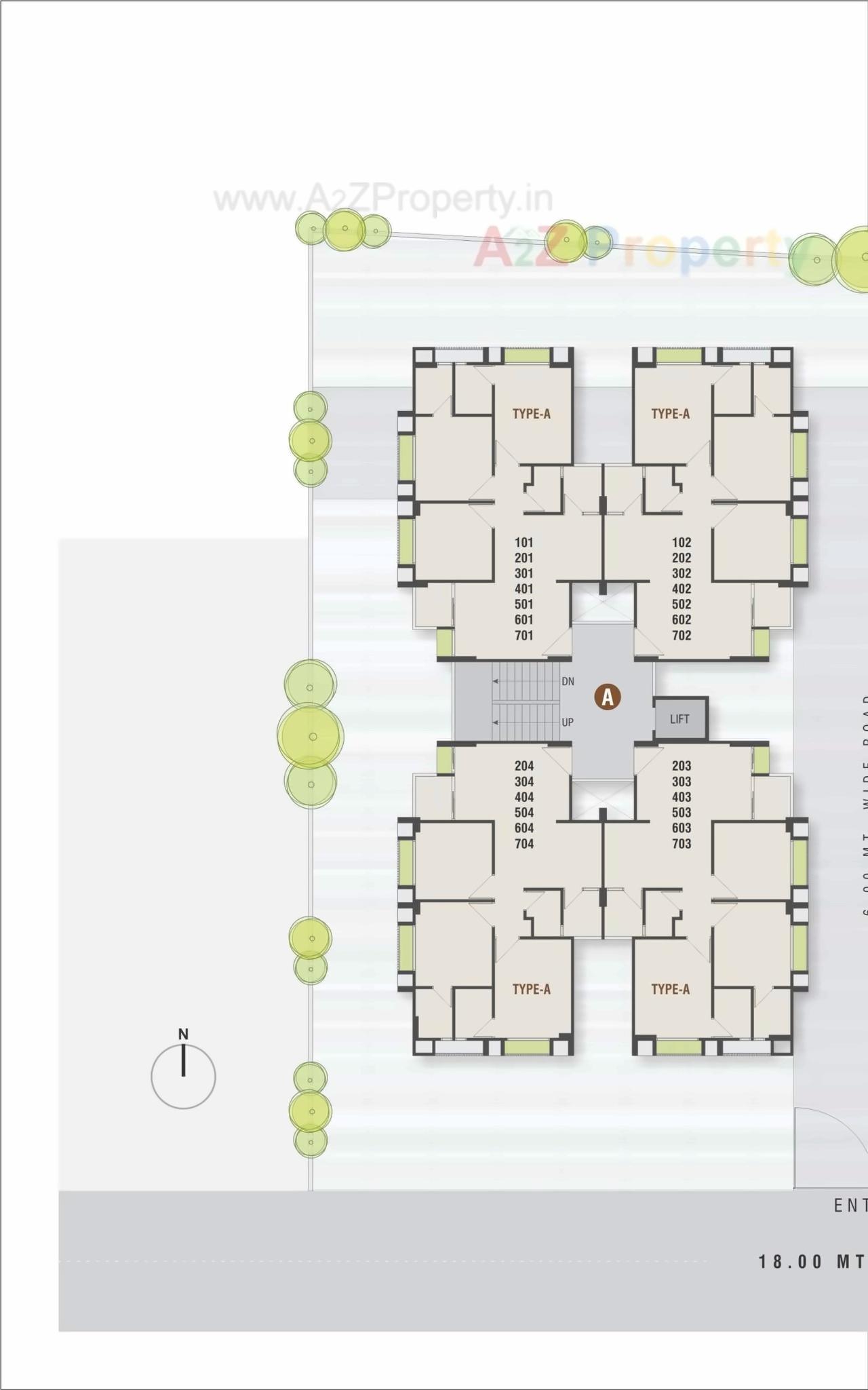 Layout of real estate project Swara 70 located at Ranip, Ahmedabad, Gujarat
