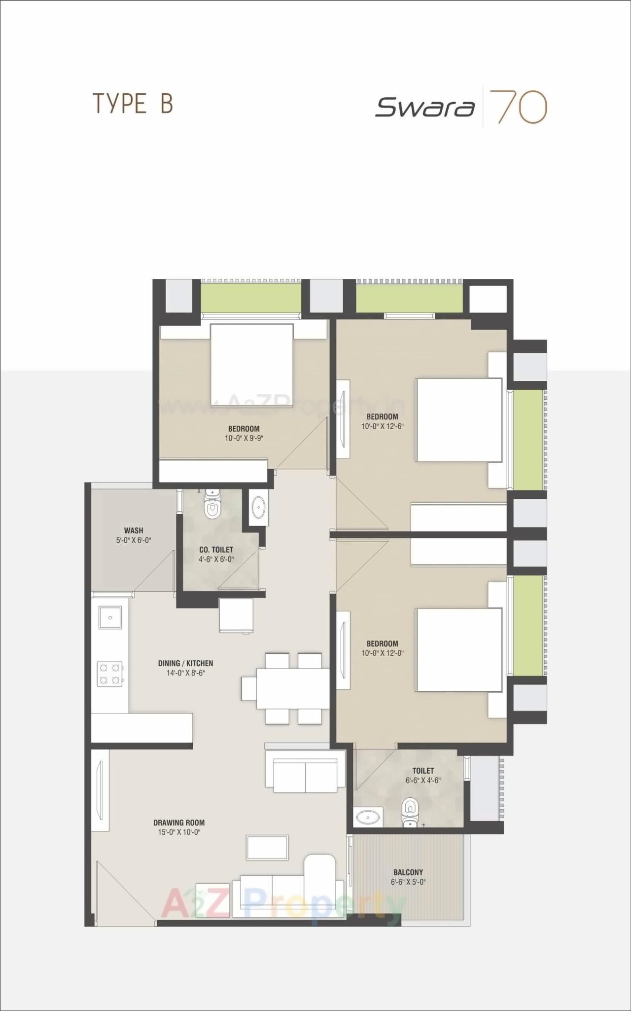 Layout of real estate project Swara 70 located at Ranip, Ahmedabad, Gujarat