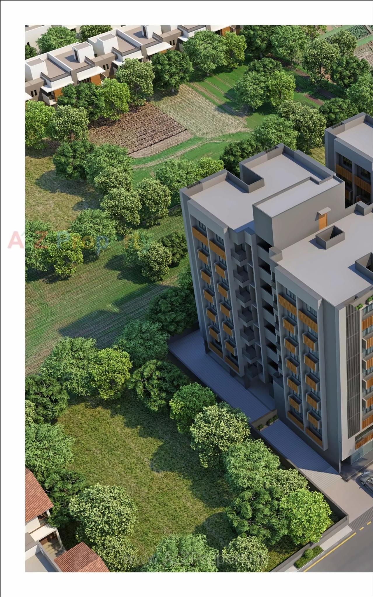 3D Elevation of real estate project Swara 70 located at Ranip, Ahmedabad, Gujarat