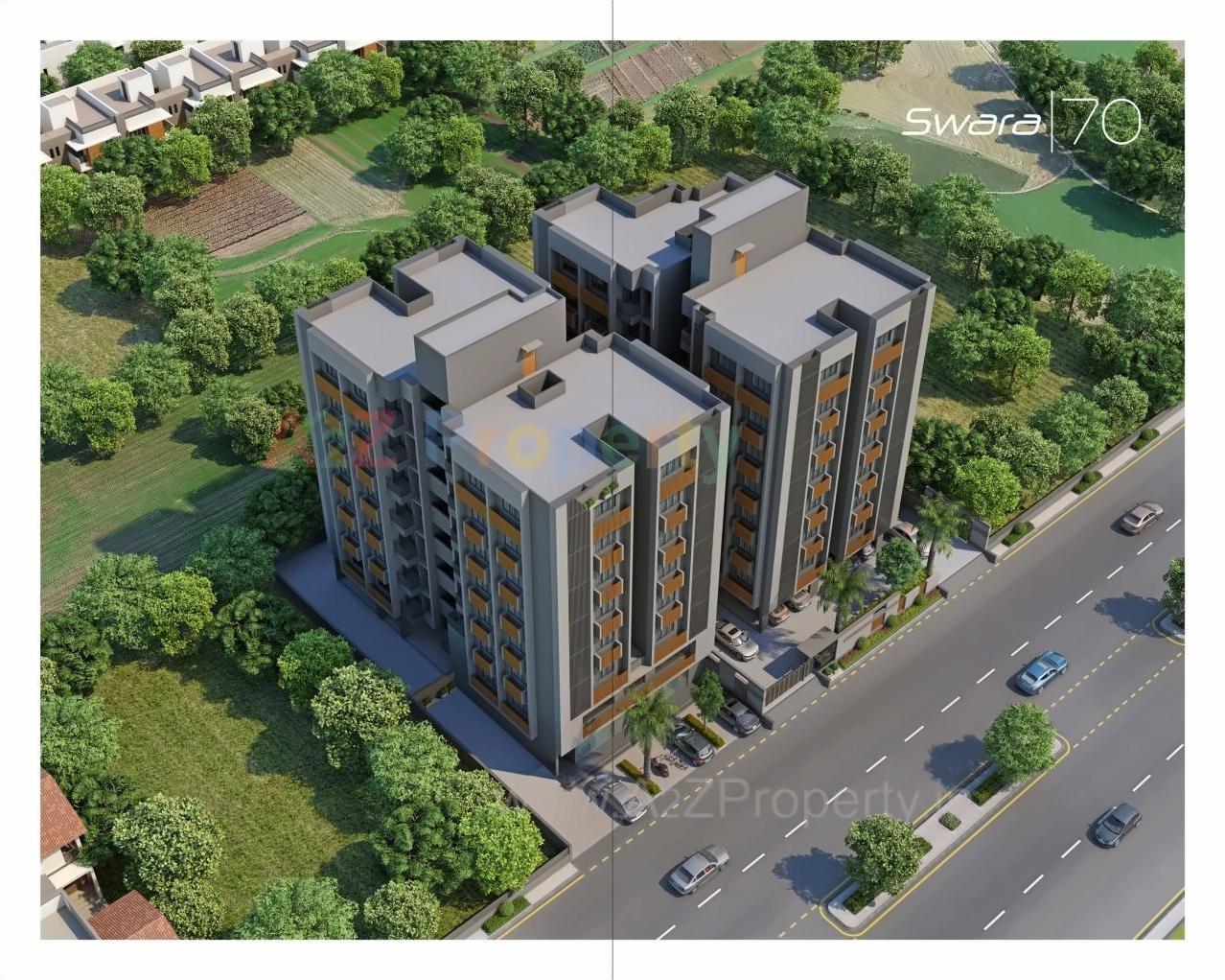 3D Elevation of real estate project Swara 70 located at Ranip, Ahmedabad, Gujarat
