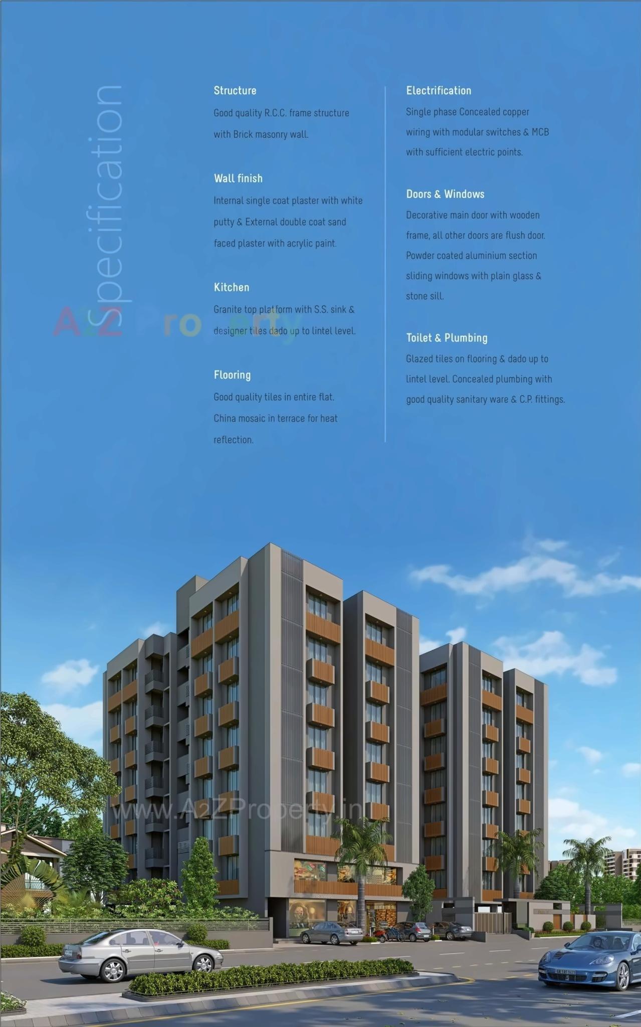 3D Elevation of real estate project Swara 70 located at Ranip, Ahmedabad, Gujarat