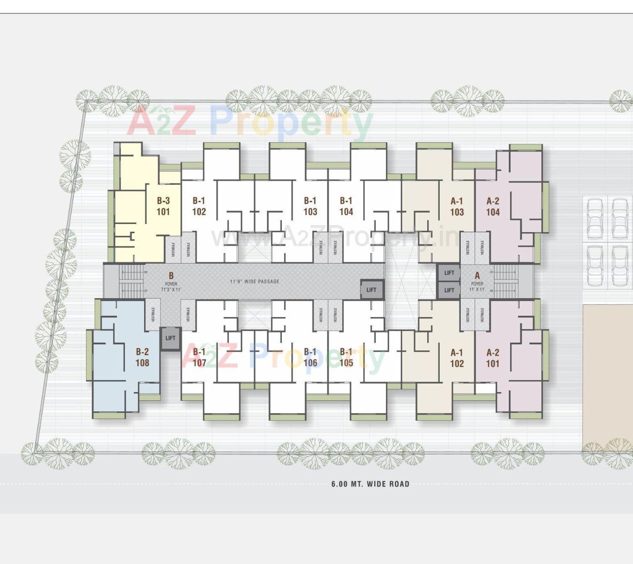 Layout of real estate project Swara located at Ranip, Ahmedabad, Gujarat