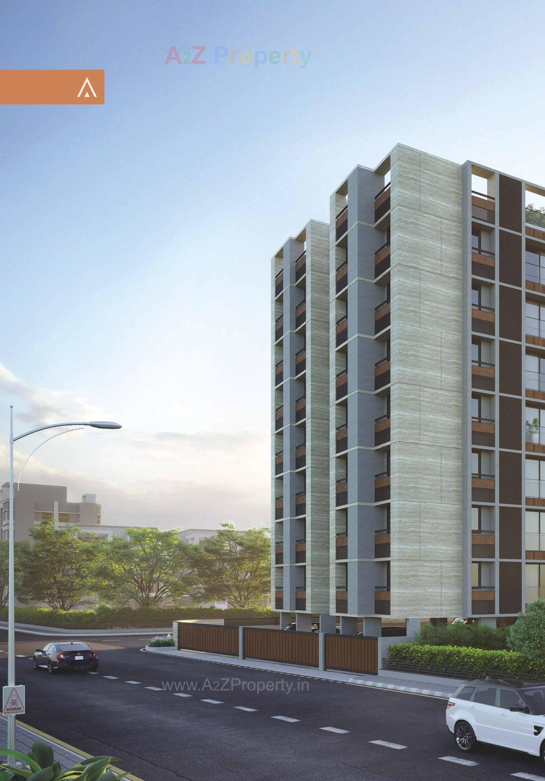 3D Elevation of real estate project Swara Sanidhya located at Wadaj, Ahmedabad, Gujarat
