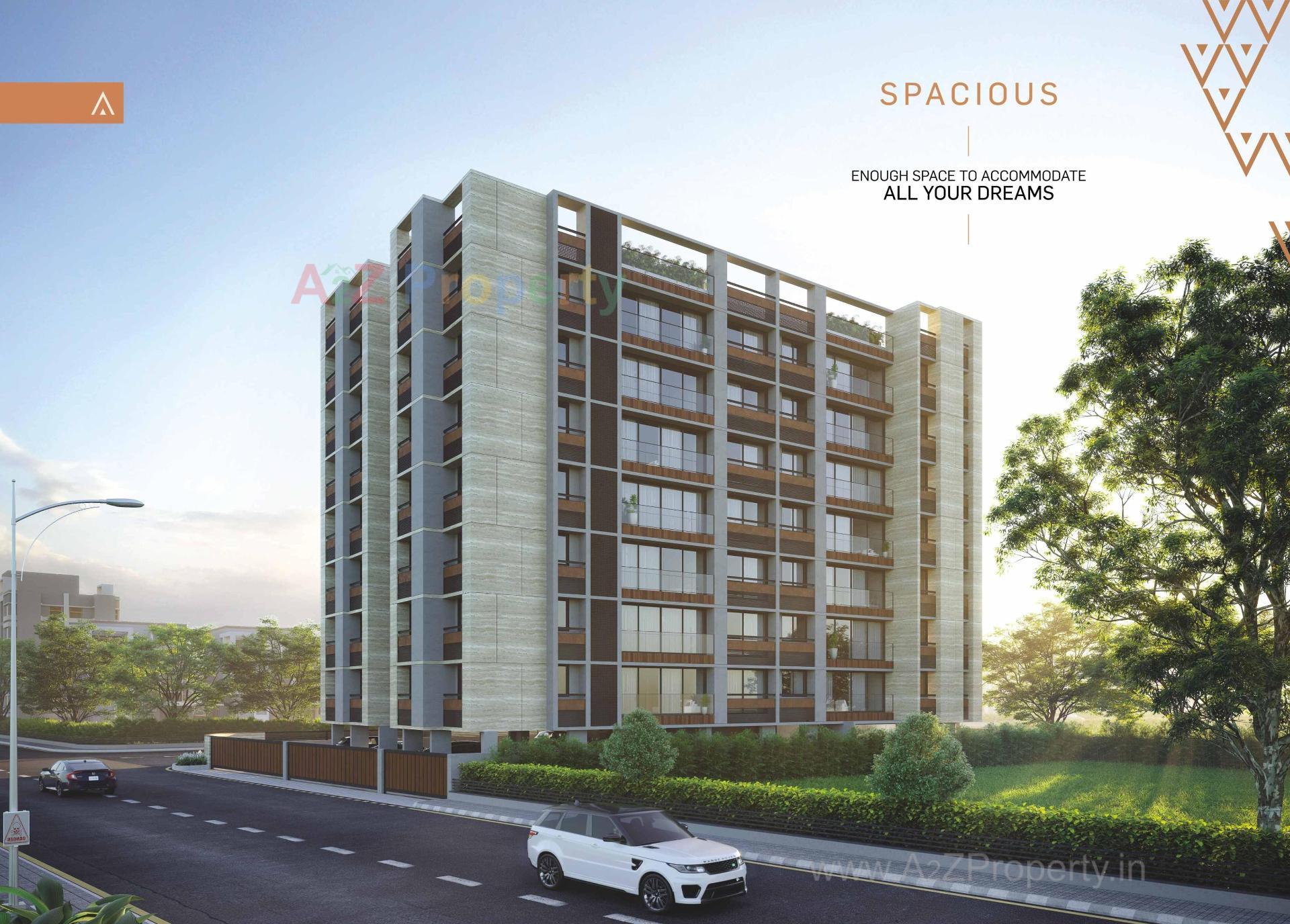 3D Elevation of real estate project Swara Sanidhya located at Wadaj, Ahmedabad, Gujarat