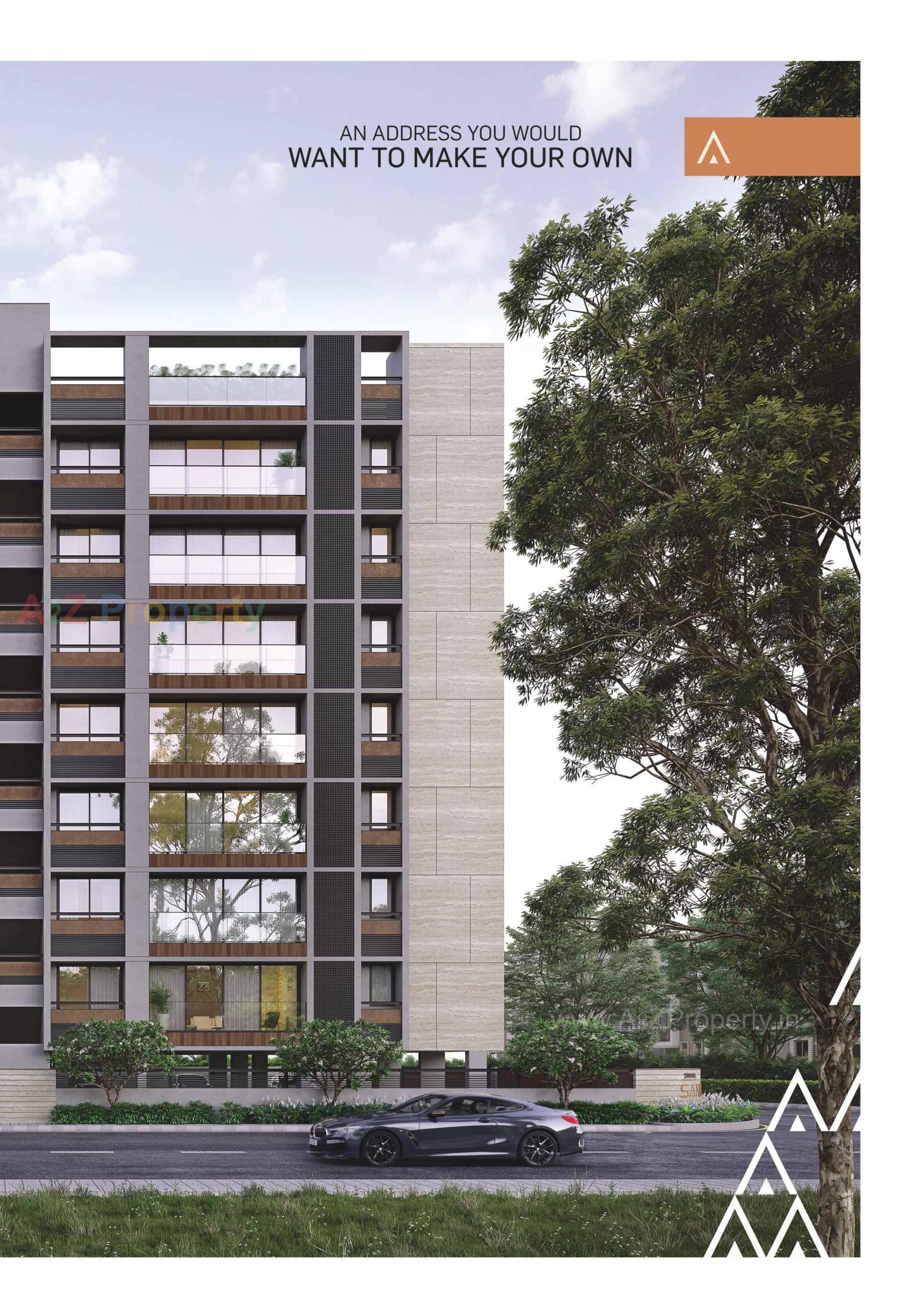 3D Elevation of real estate project Swara Sanidhya located at Wadaj, Ahmedabad, Gujarat