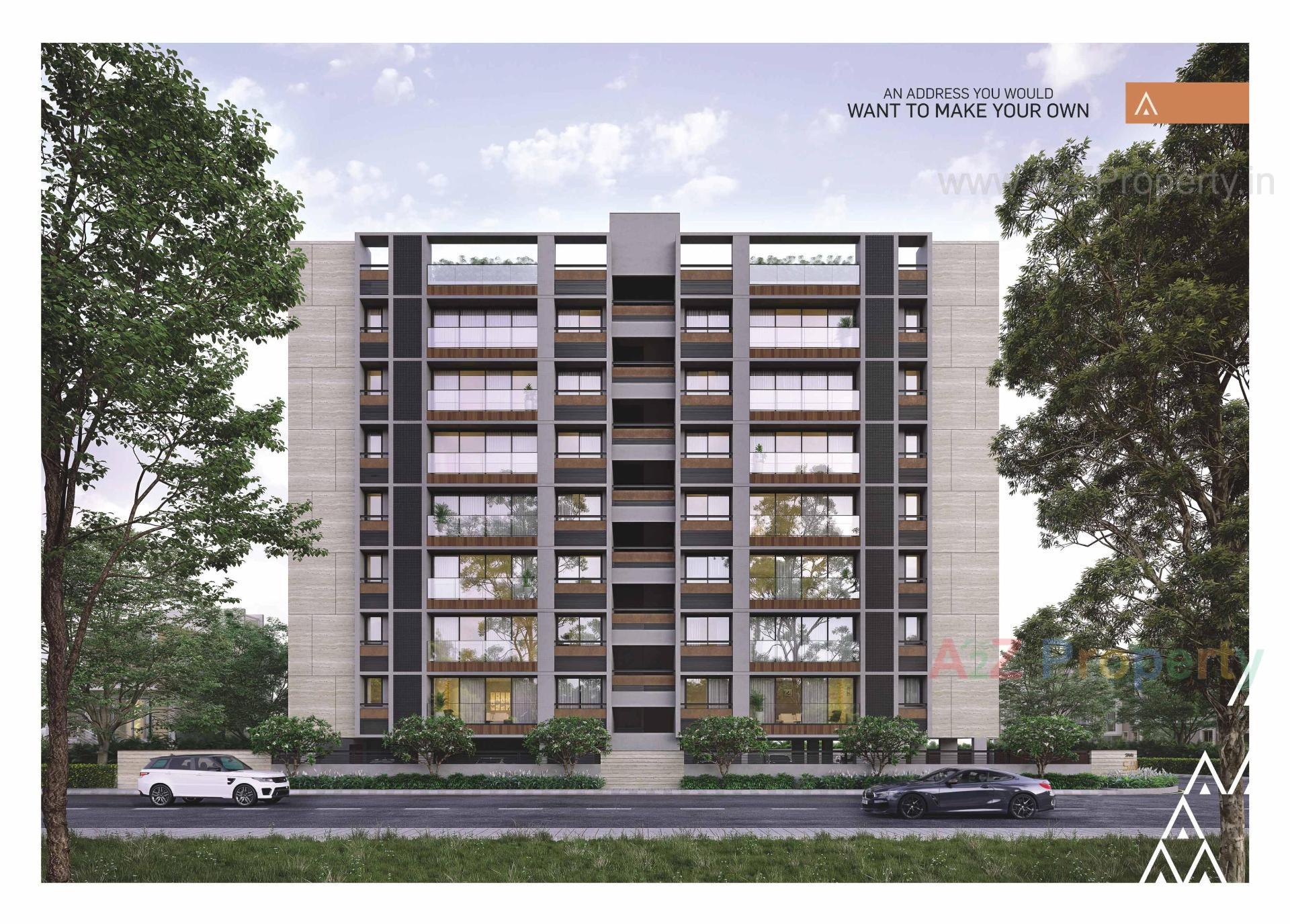 3D Elevation of real estate project Swara Sanidhya located at Wadaj, Ahmedabad, Gujarat