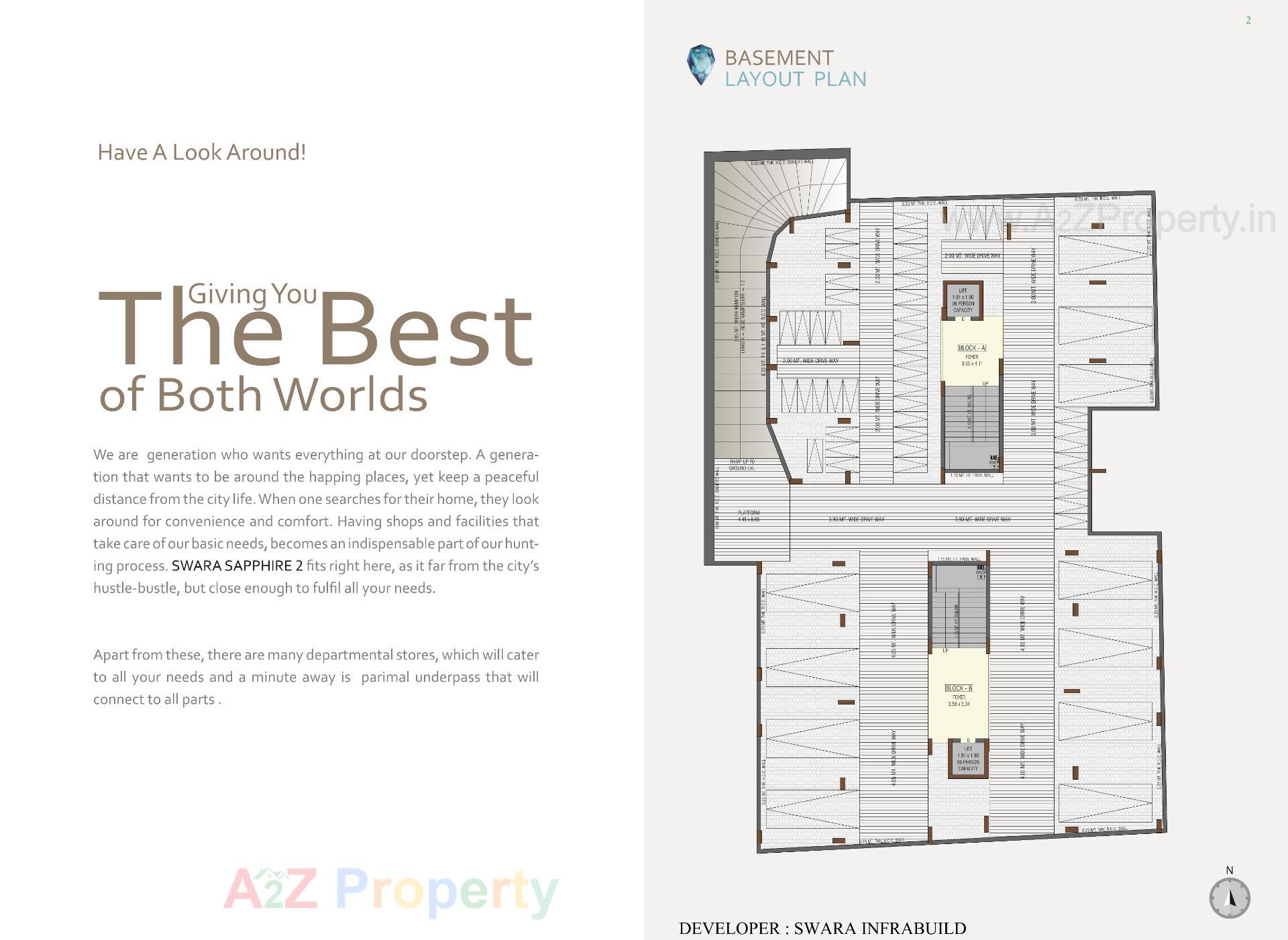 Layout of real estate project Swara Sapphire located at Chhadavad, Ahmedabad, Gujarat