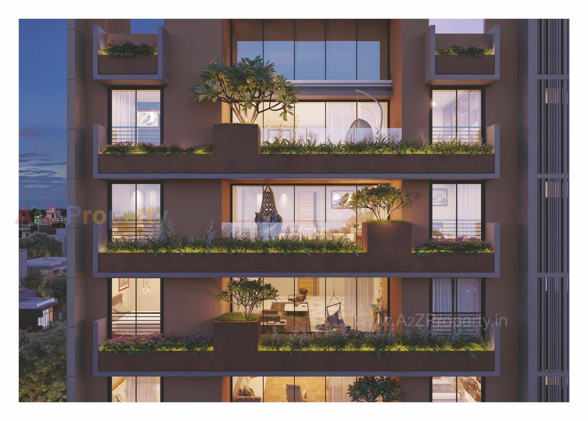 3D Elevation of real estate project Swara Skydeck located at Shaikhpur-khanpur, Ahmedabad, Gujarat