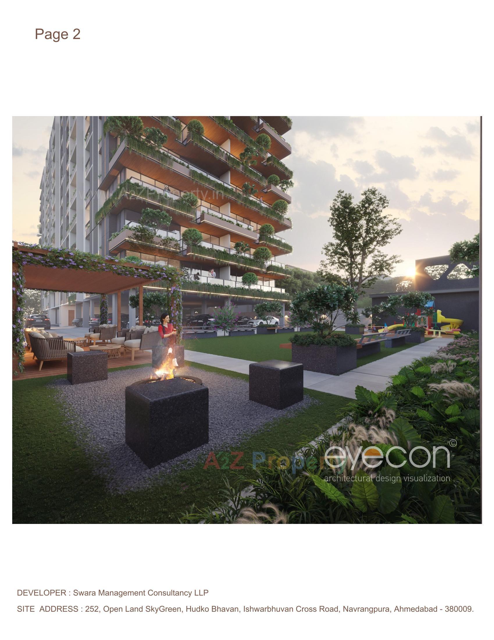 3D Elevation of real estate project Swara Skygreens located at Shaikhpur - Khanpur, Ahmedabad, Gujarat