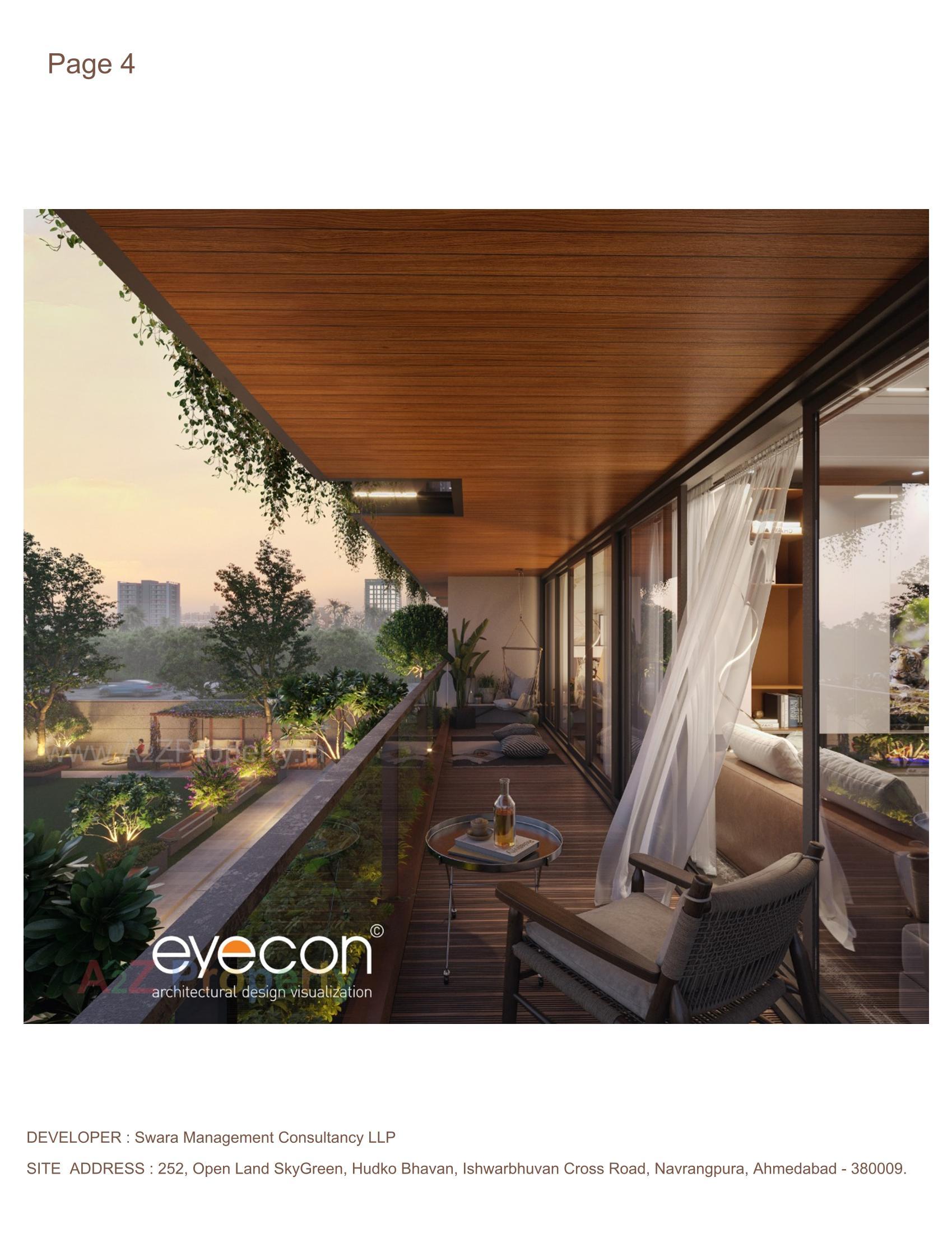 3D Elevation of real estate project Swara Skygreens located at Shaikhpur - Khanpur, Ahmedabad, Gujarat