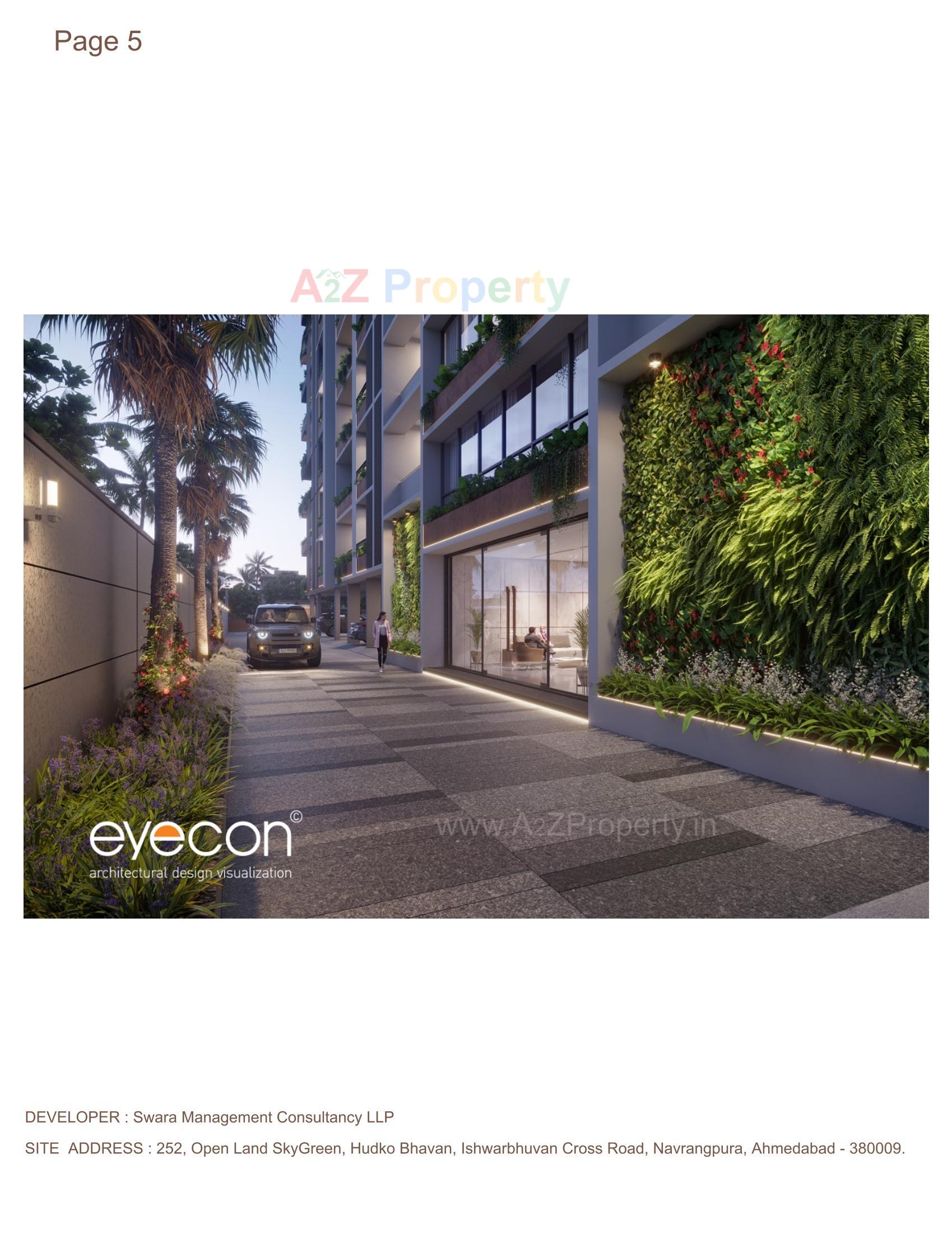 3D Elevation of real estate project Swara Skygreens located at Shaikhpur - Khanpur, Ahmedabad, Gujarat