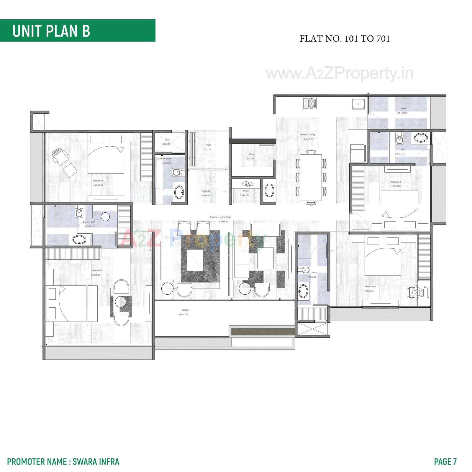 Layout of real estate project Swara Skyville located at Shekhpur-khanpur, Ahmedabad, Gujarat