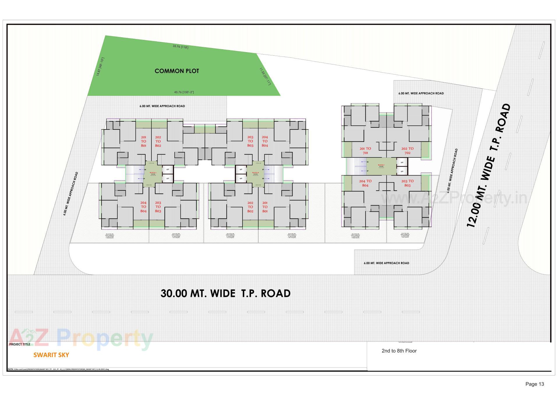 Layout of real estate project Swarit Sky located at Nikol, Ahmedabad, Gujarat