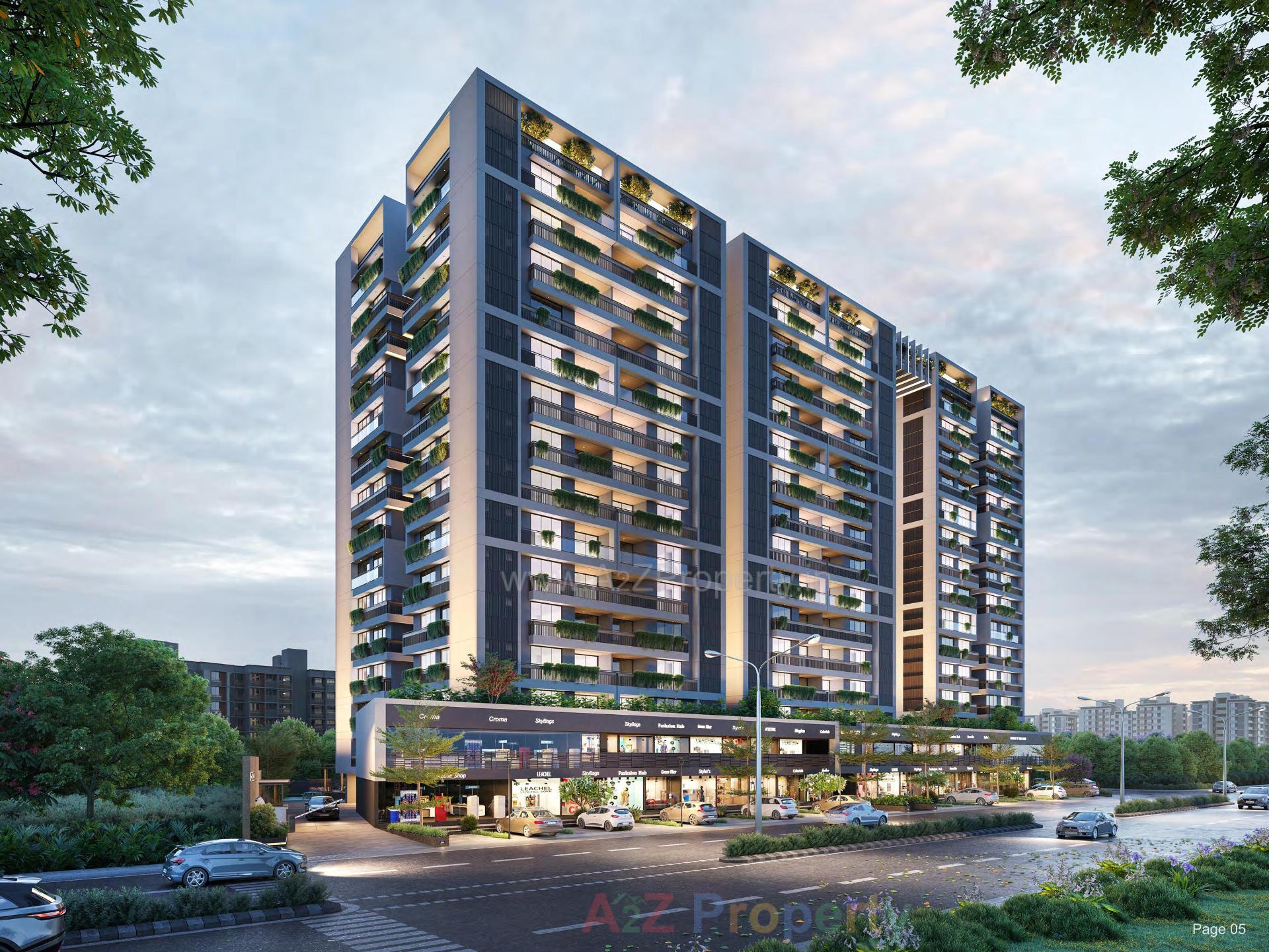 3D Elevation of real estate project Swarit Sky located at Nikol, Ahmedabad, Gujarat