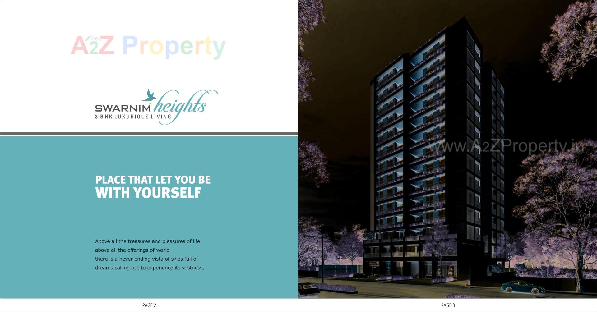 3D Elevation of real estate project Swarnim Heights located at Tragad, Ahmedabad, Gujarat