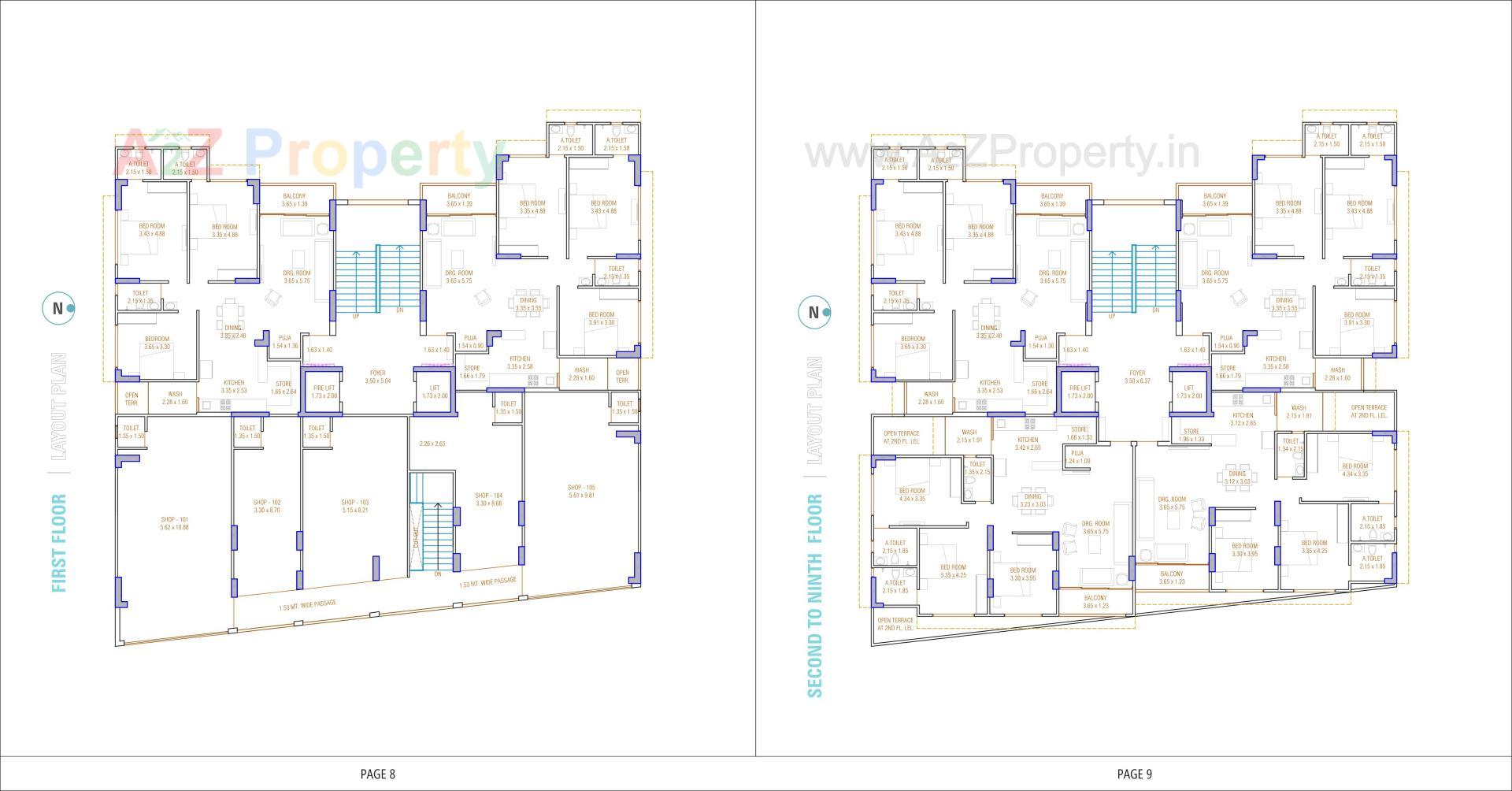 Layout of real estate project Swarnim Heights located at Tragad, Ahmedabad, Gujarat