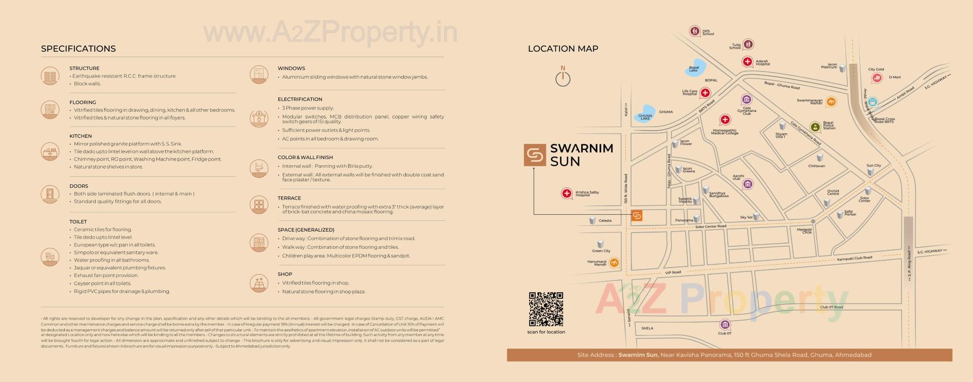  of real estate project Swarnim Sun located at Ghuma, Ahmedabad, Gujarat