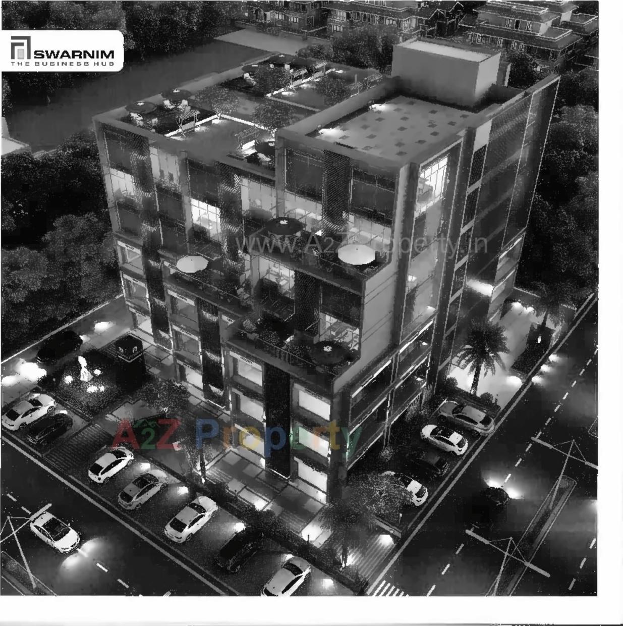 3D Elevation of real estate project Swarnim The Business Hub located at Motera, Ahmedabad, Gujarat