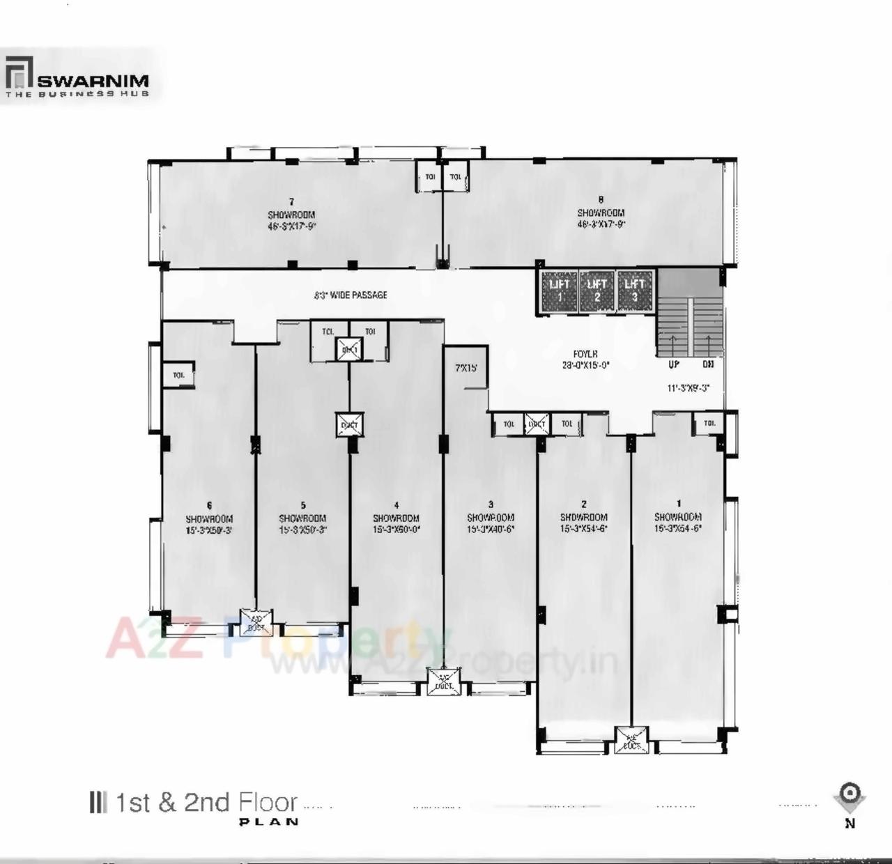 Layout of real estate project Swarnim The Business Hub located at Motera, Ahmedabad, Gujarat