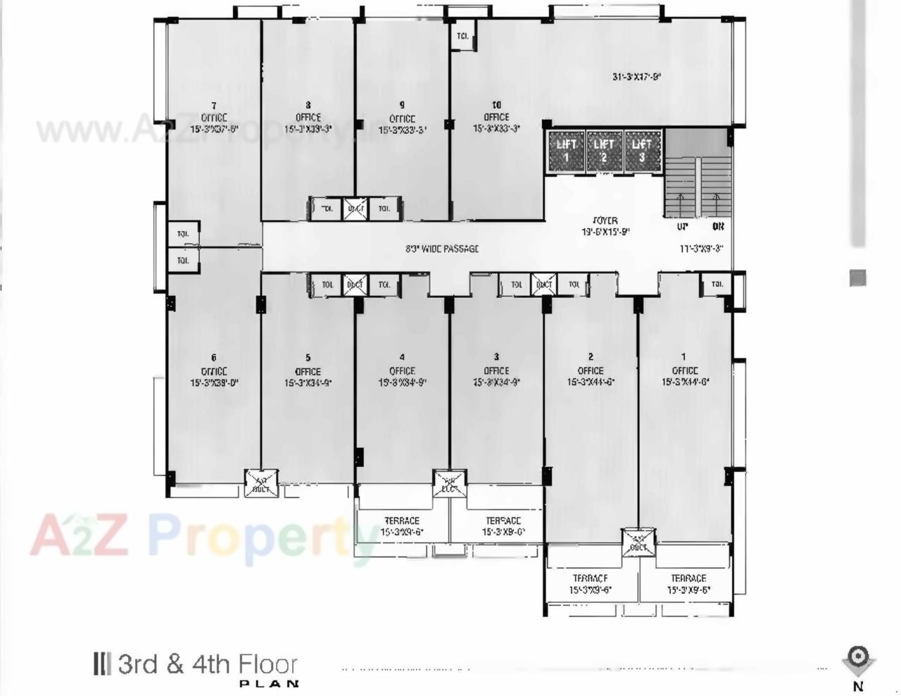 Layout of real estate project Swarnim The Business Hub located at Motera, Ahmedabad, Gujarat