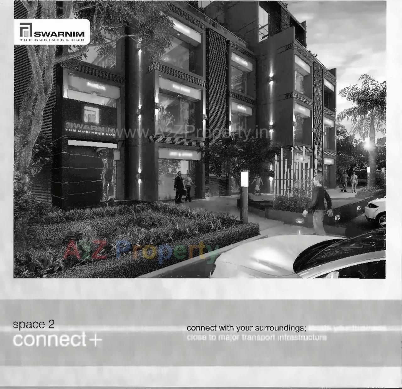 3D Elevation of real estate project Swarnim The Business Hub located at Motera, Ahmedabad, Gujarat