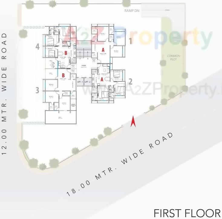 Layout of real estate project Swasthi located at Shilaj, Ahmedabad, Gujarat