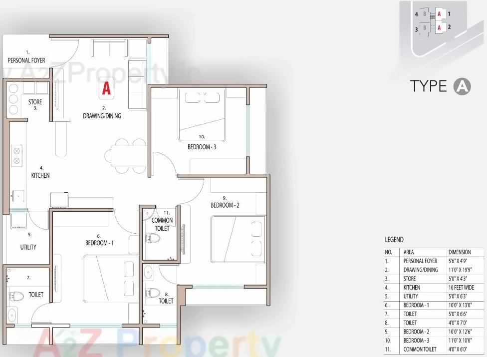 Layout of real estate project Swasthi located at Shilaj, Ahmedabad, Gujarat