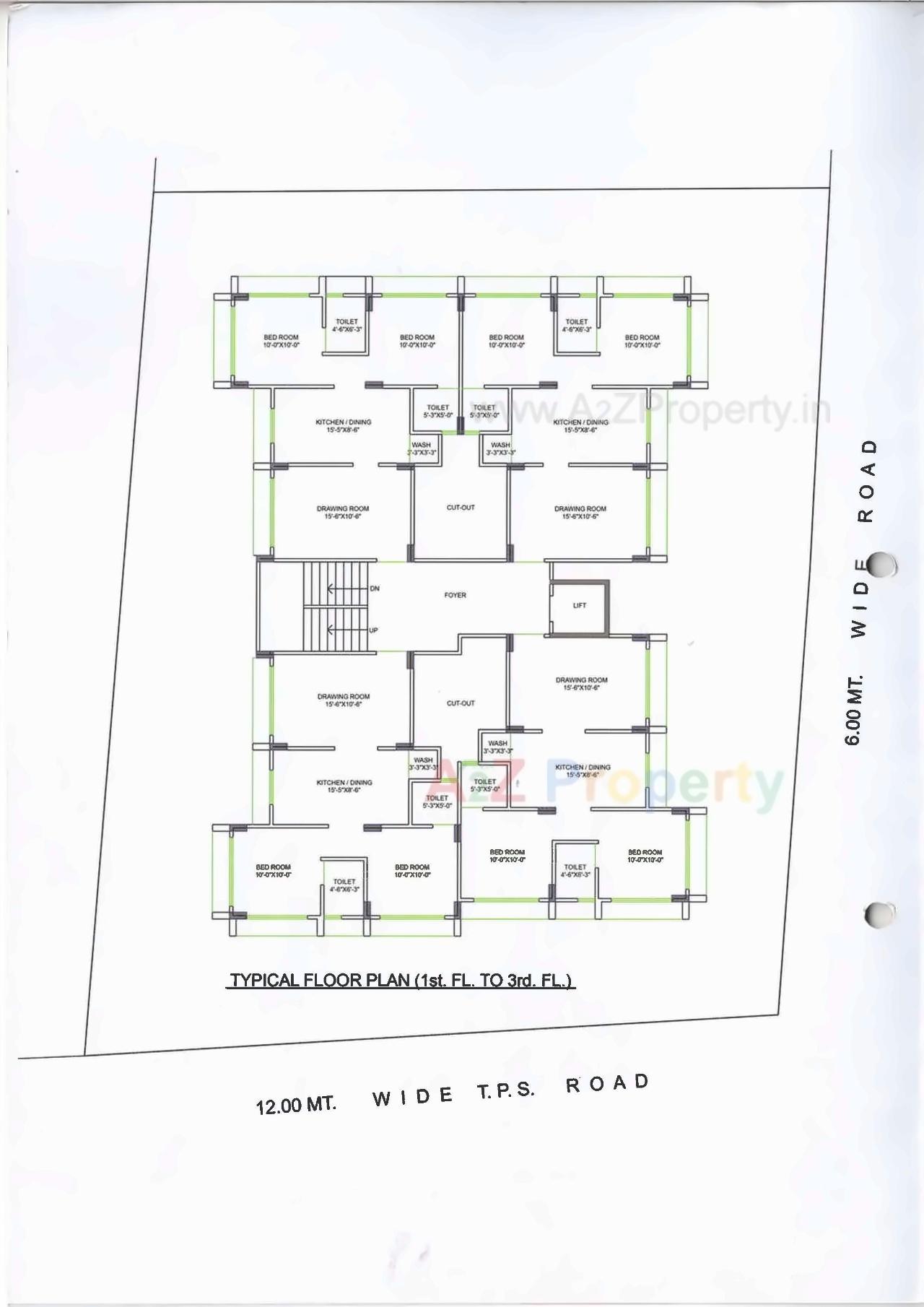 Layout of real estate project Swastik Avenue located at Bopal, Ahmedabad, Gujarat