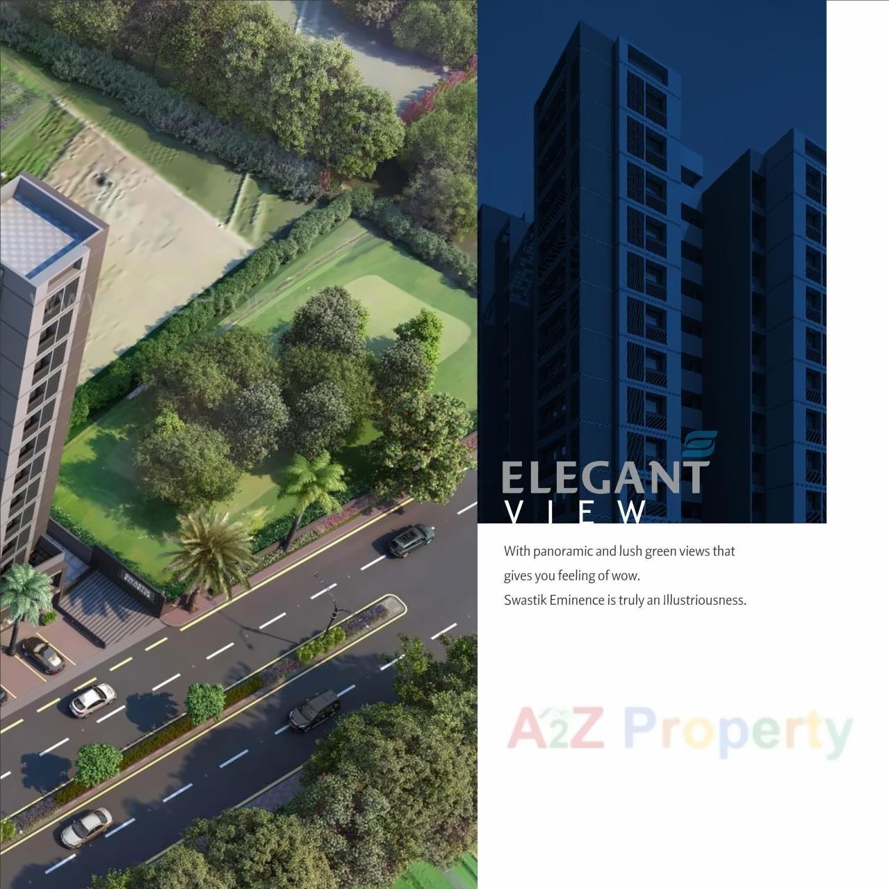 3D Elevation of real estate project Swastik Eminence located at Ghuma, Ahmedabad, Gujarat