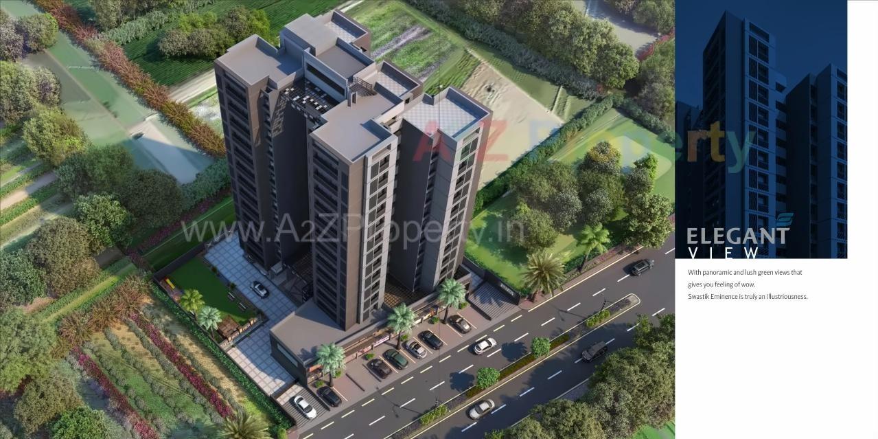 3D Elevation of real estate project Swastik Eminence located at Ghuma, Ahmedabad, Gujarat