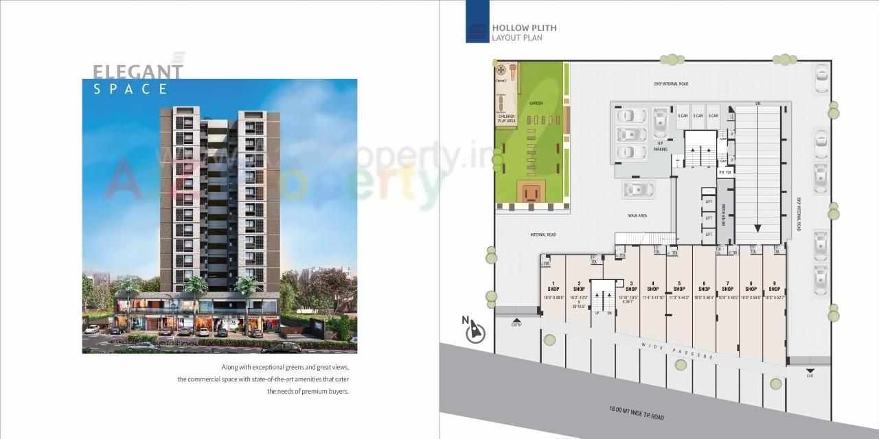 Layout of real estate project Swastik Eminence located at Ghuma, Ahmedabad, Gujarat