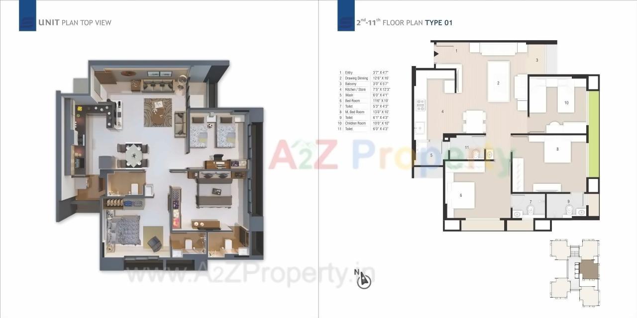 Layout of real estate project Swastik Eminence located at Ghuma, Ahmedabad, Gujarat