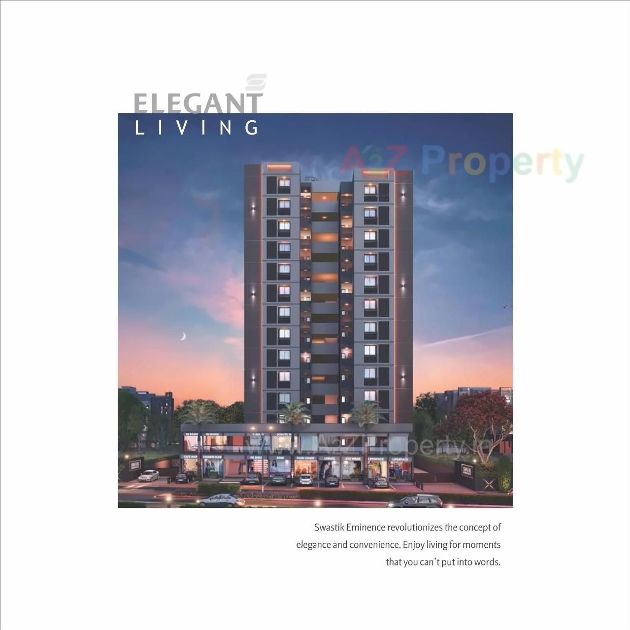 3D Elevation of real estate project Swastik Eminence located at Ghuma, Ahmedabad, Gujarat