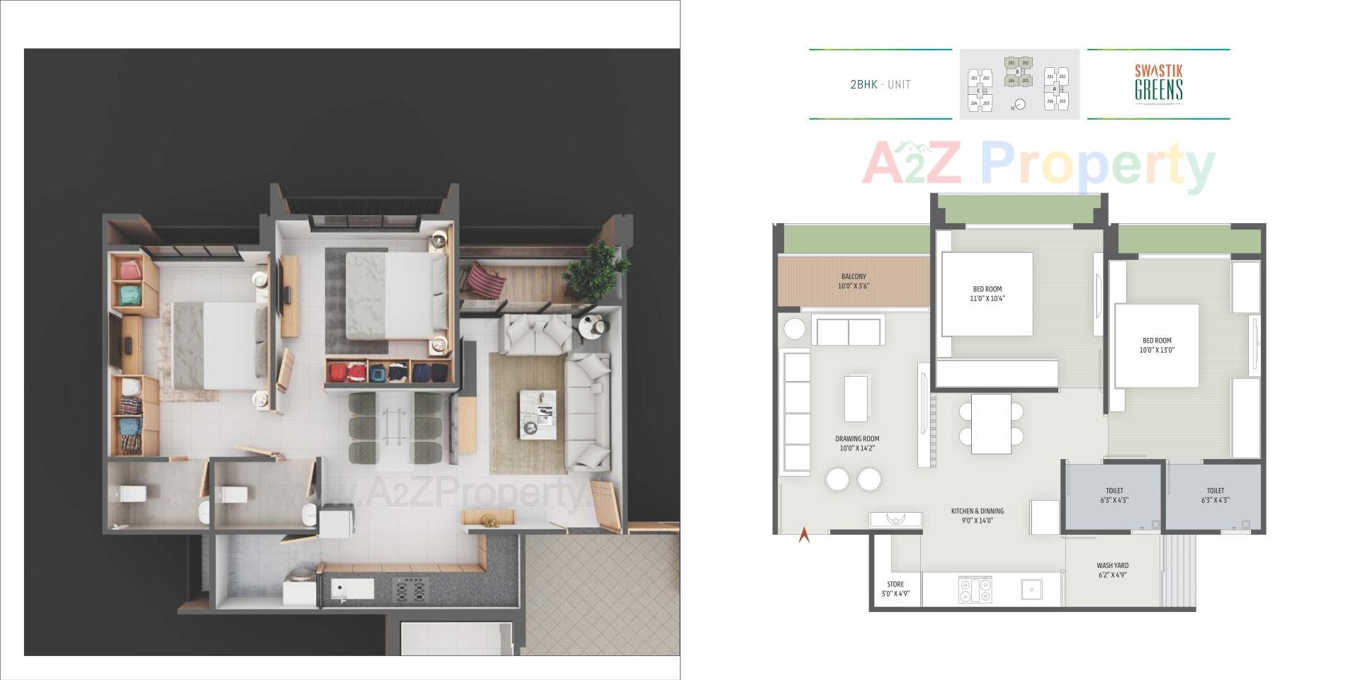 Layout of real estate project Swastik Greens located at Ghuma, Ahmedabad, Gujarat