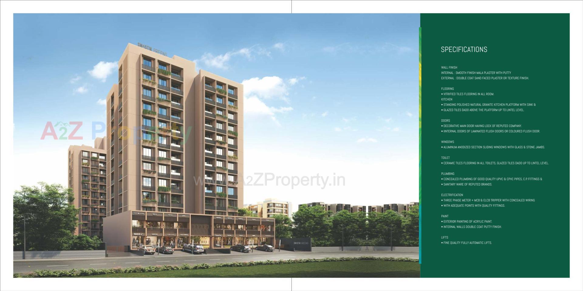 3D Elevation of real estate project Swastik Greens located at Ghuma, Ahmedabad, Gujarat