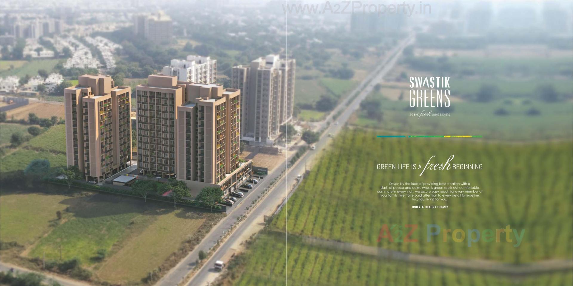 3D Elevation of real estate project Swastik Greens located at Ghuma, Ahmedabad, Gujarat