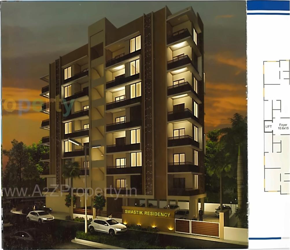 3D Elevation of real estate project Swastik Residency located at Naroda, Ahmedabad, Gujarat