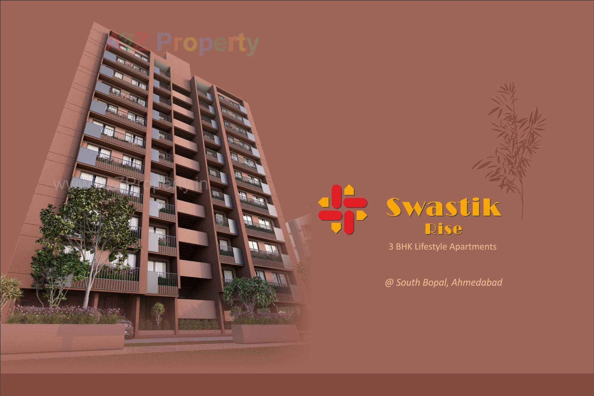 3D Elevation of real estate project Swastik Rise located at Ghuma, Ahmedabad, Gujarat