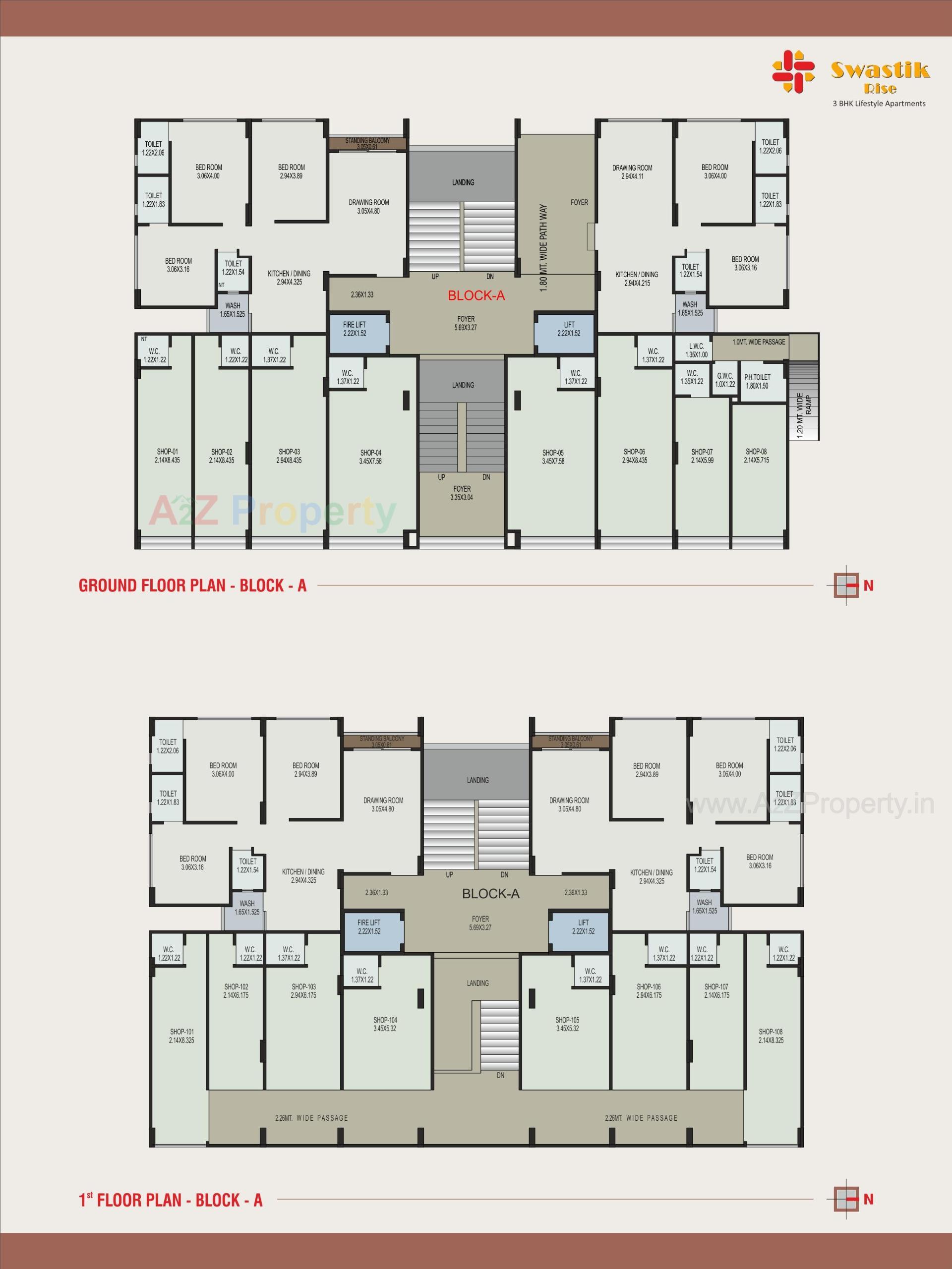 Layout of real estate project Swastik Rise located at Ghuma, Ahmedabad, Gujarat