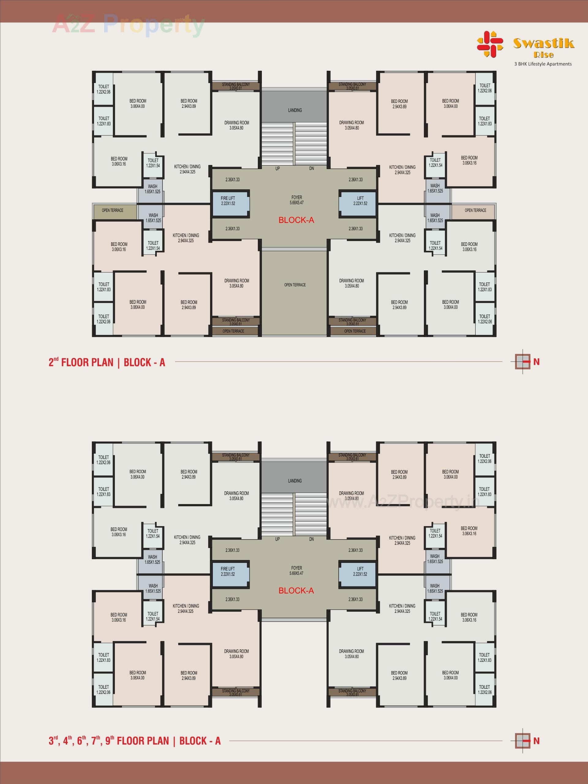Layout of real estate project Swastik Rise located at Ghuma, Ahmedabad, Gujarat