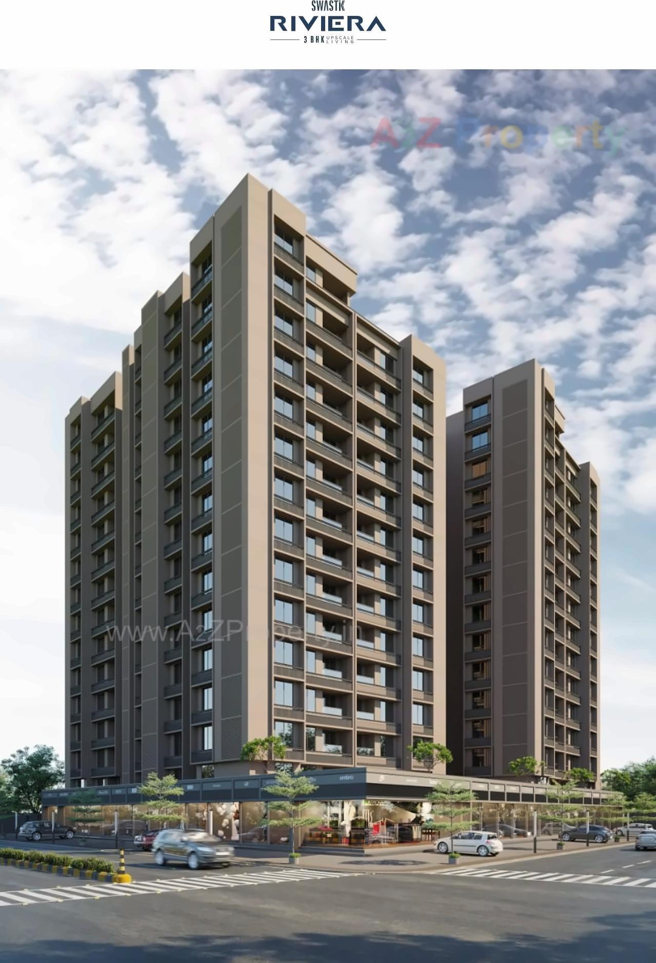 3D Elevation of real estate project Swastik Riviera located at Ahmedabad, Ahmedabad, Gujarat