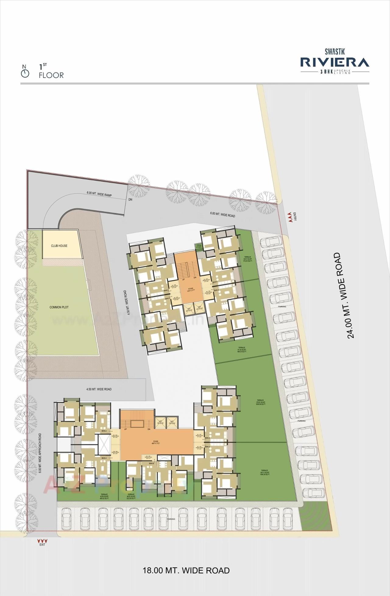Layout of real estate project Swastik Riviera located at Ahmedabad, Ahmedabad, Gujarat