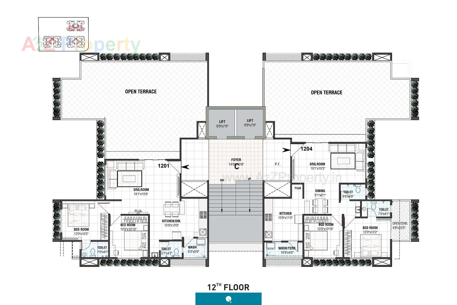 Layout of real estate project Swastik Skylark located at Gota, Ahmedabad, Gujarat