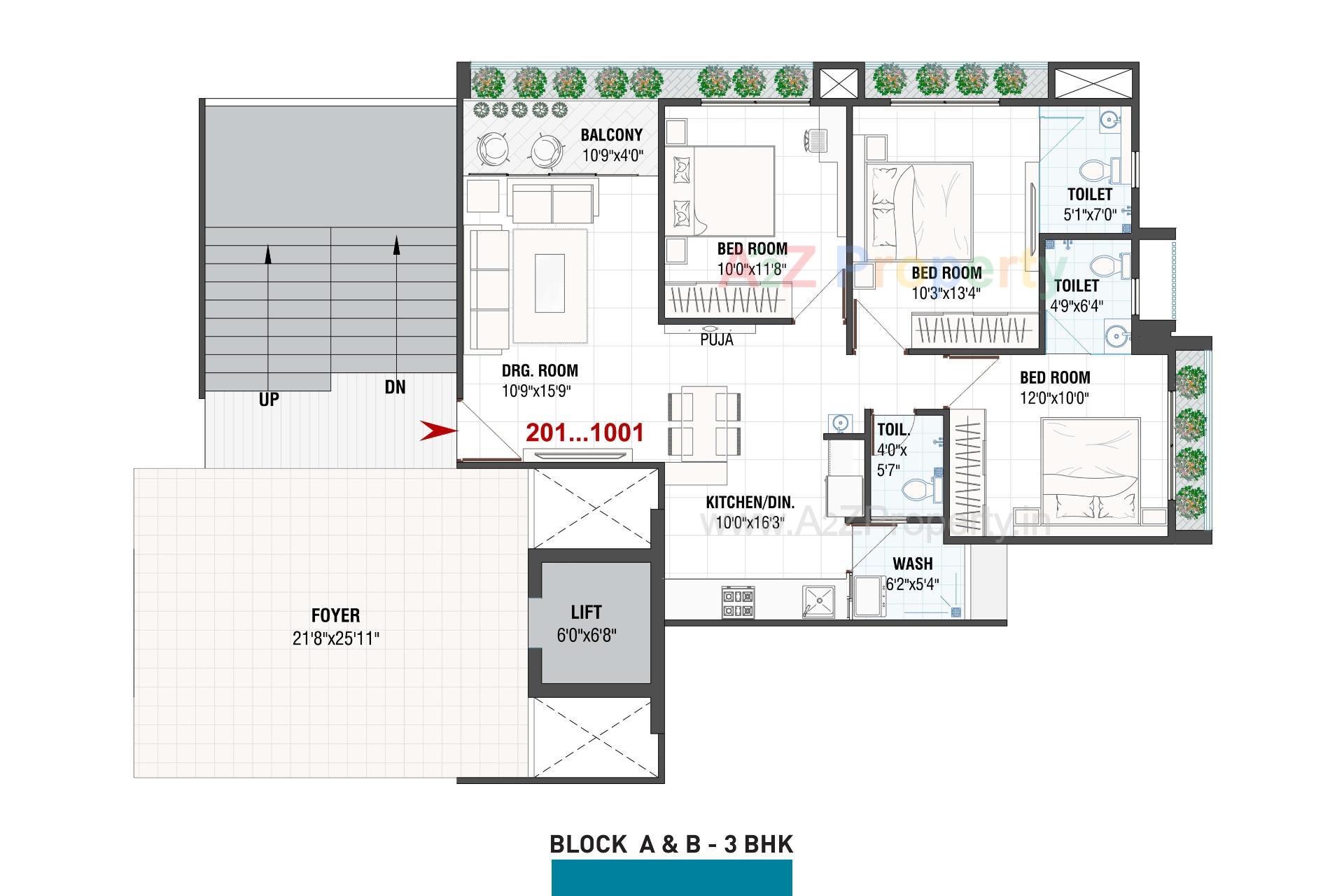 Layout of real estate project Swastik Skylark located at Gota, Ahmedabad, Gujarat