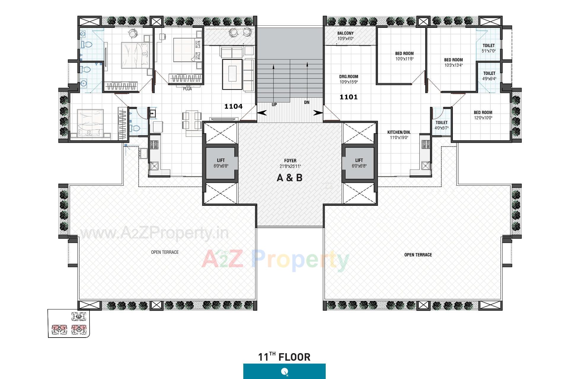 Layout of real estate project Swastik Skylark located at Gota, Ahmedabad, Gujarat